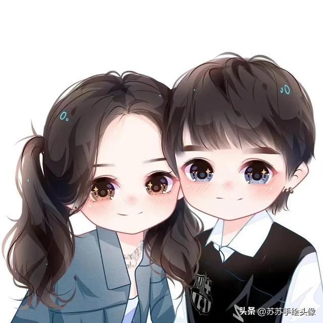 情侣头像 只期待后来的你能快乐.，情侣头像二人专用微信（甜蜜幸福的卡通情侣头像）