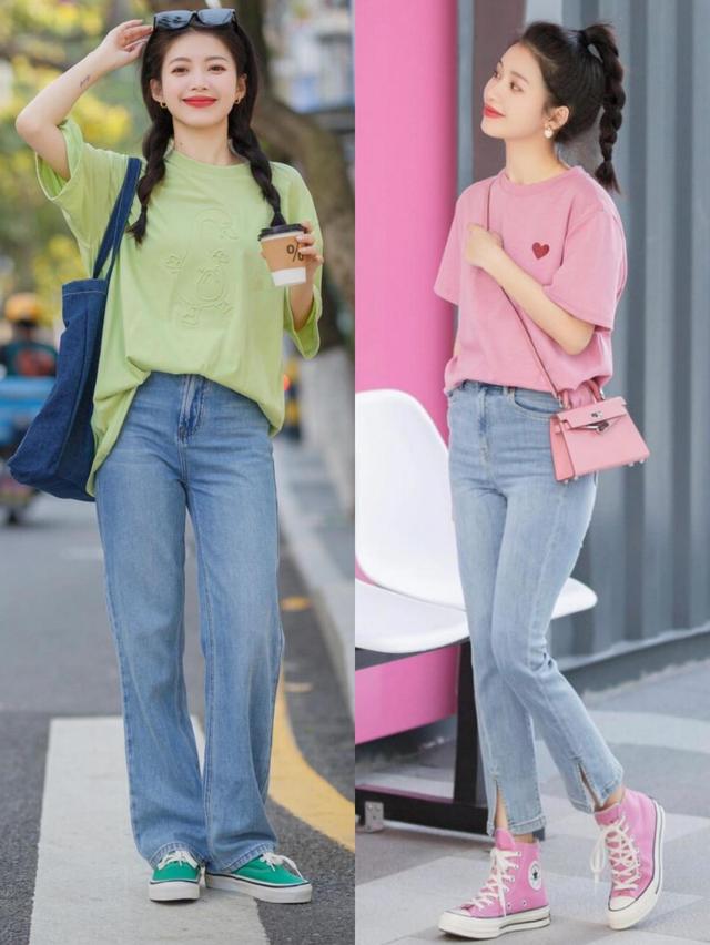 牛仔裤的款式，牛仔裤的款式有哪些（这5种搭配一套比一套洋气）