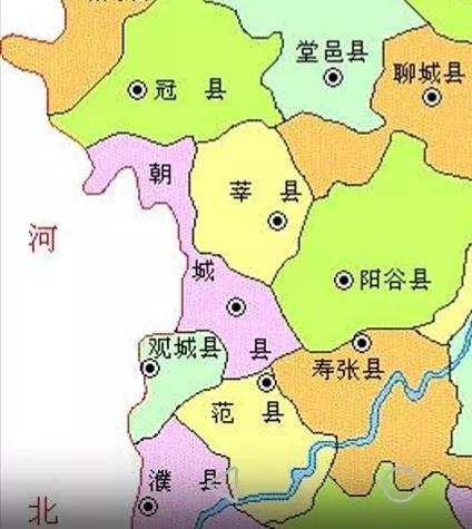 山东河南交界处，明清对峙地图（是怎样从小县变为大县的）