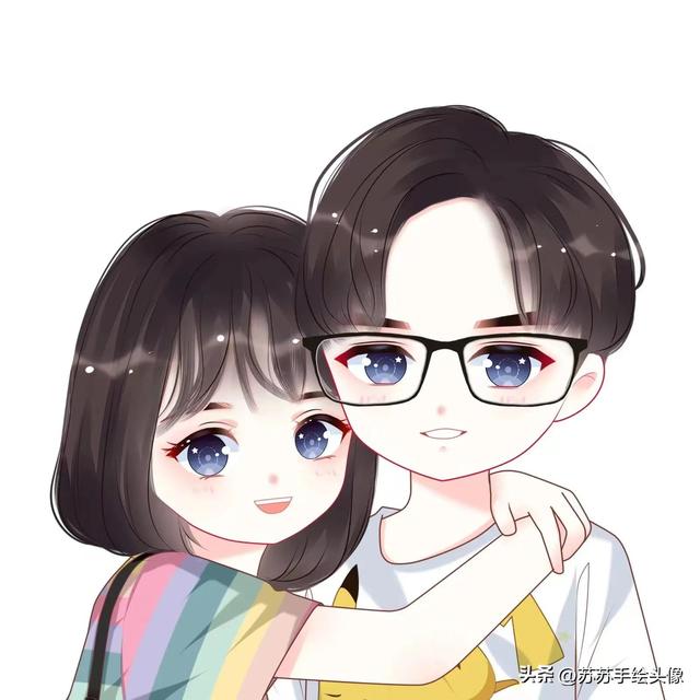 情侣头像 只期待后来的你能快乐.，情侣头像二人专用微信（甜蜜幸福的卡通情侣头像）