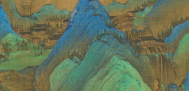 王希孟千里江山图，千里江山图王希孟的传世名作（王希孟《千里江山图》）