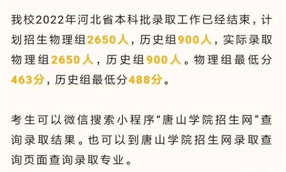 唐山学院是几本，唐山学院几本大学（唐山学院本科批次已招满）