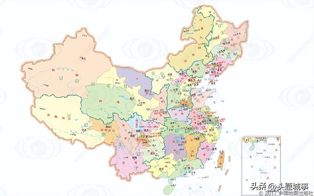 34个省级行政区的名称和简称，34个省级行政区轮廓图（未来调整重心是中西部还是长三角）