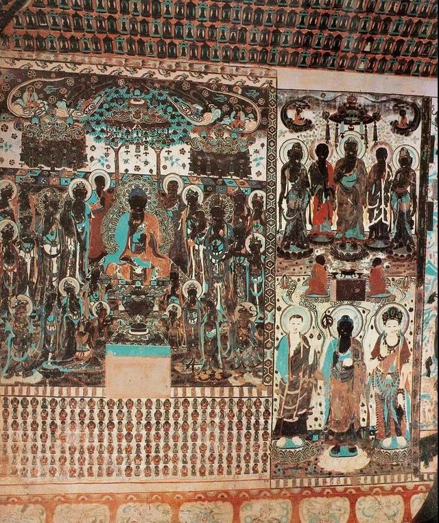 敦煌壁画图片大全，敦煌飞天壁画高清图（敦煌壁画对于中国画坛的影响）