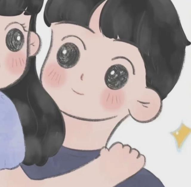情头漫画 情侣，情侣头像丨一对两张漫画情头微信（插画风漫画风情侣头像）