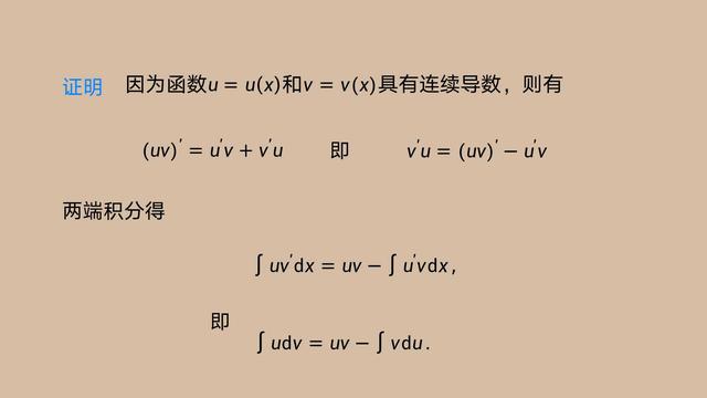 分部积分法公式，分部积分公式（3.2.6）