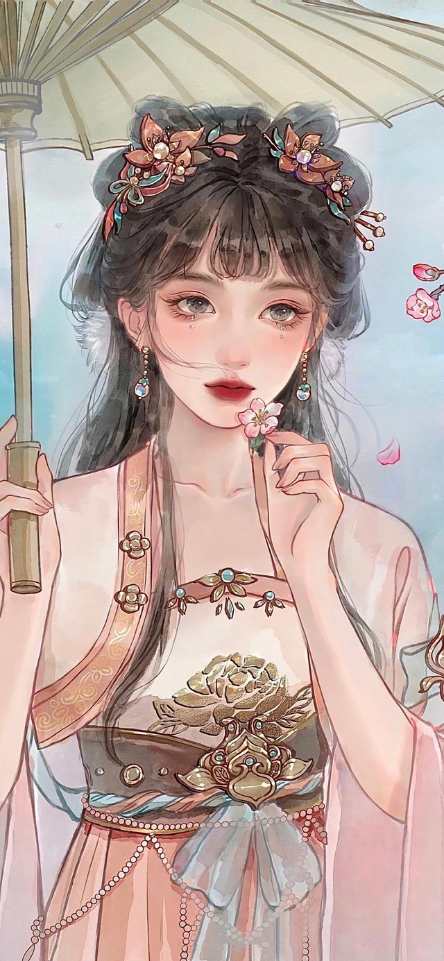 古风美女手绘插画，古风美女手绘插画图片（若有诗书藏于心）