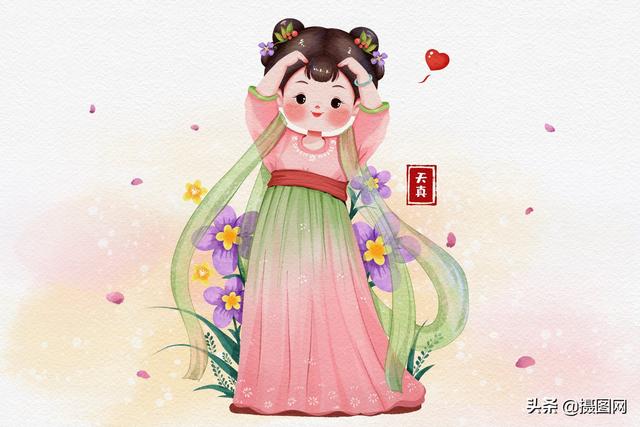 动漫人物手绘古风，古风手绘插画动漫女生头像微信（手绘插画，古风少女）