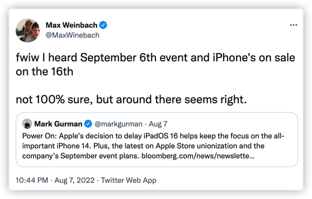 iPhone 14 详细规格曝光，存储更大了