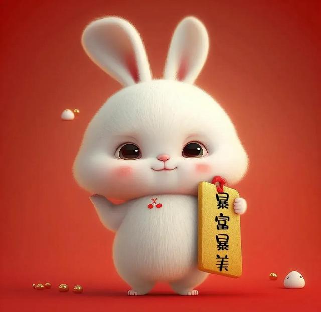 兔子壁纸可爱卡通，可爱卡通小兔子高清壁纸（可爱吉祥卡通兔年壁纸图片）