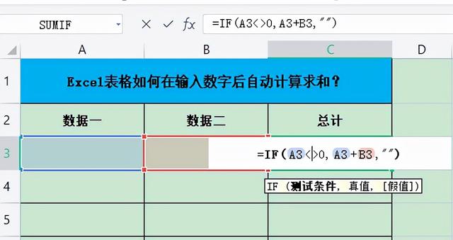 表格怎么算数字总和，Excel表格中怎么计算单元格数据的总和（Excel表格如何在输入数字后自动计算求和）