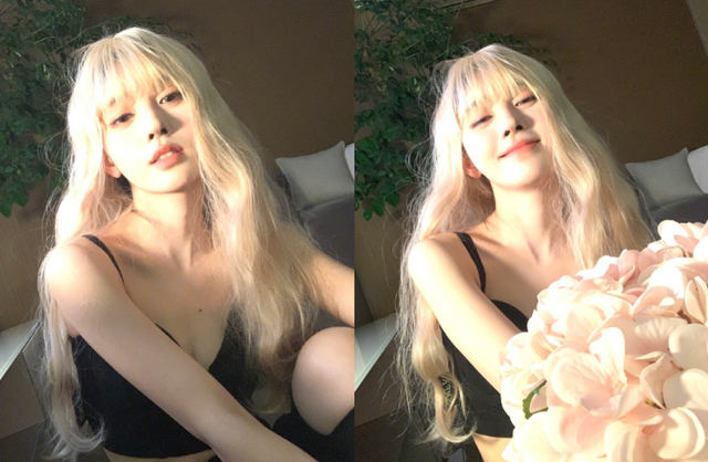 鞠婧祎行为举止，穿紧身吊带秀事业线