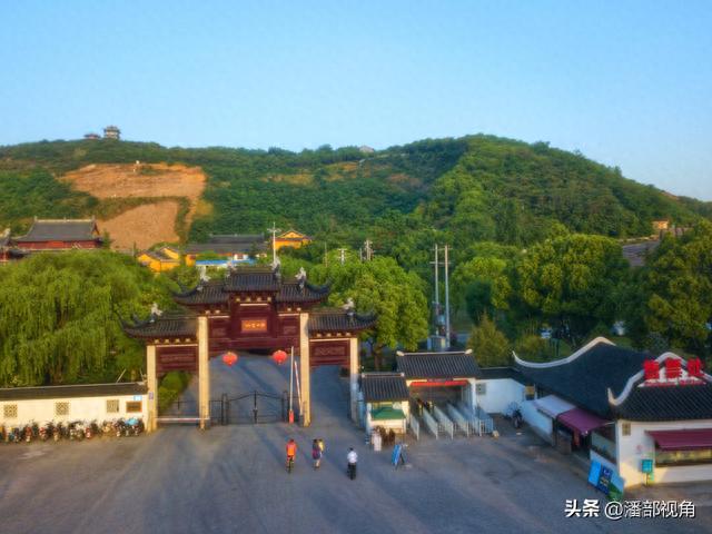 空中看，无锡雪浪山下风光