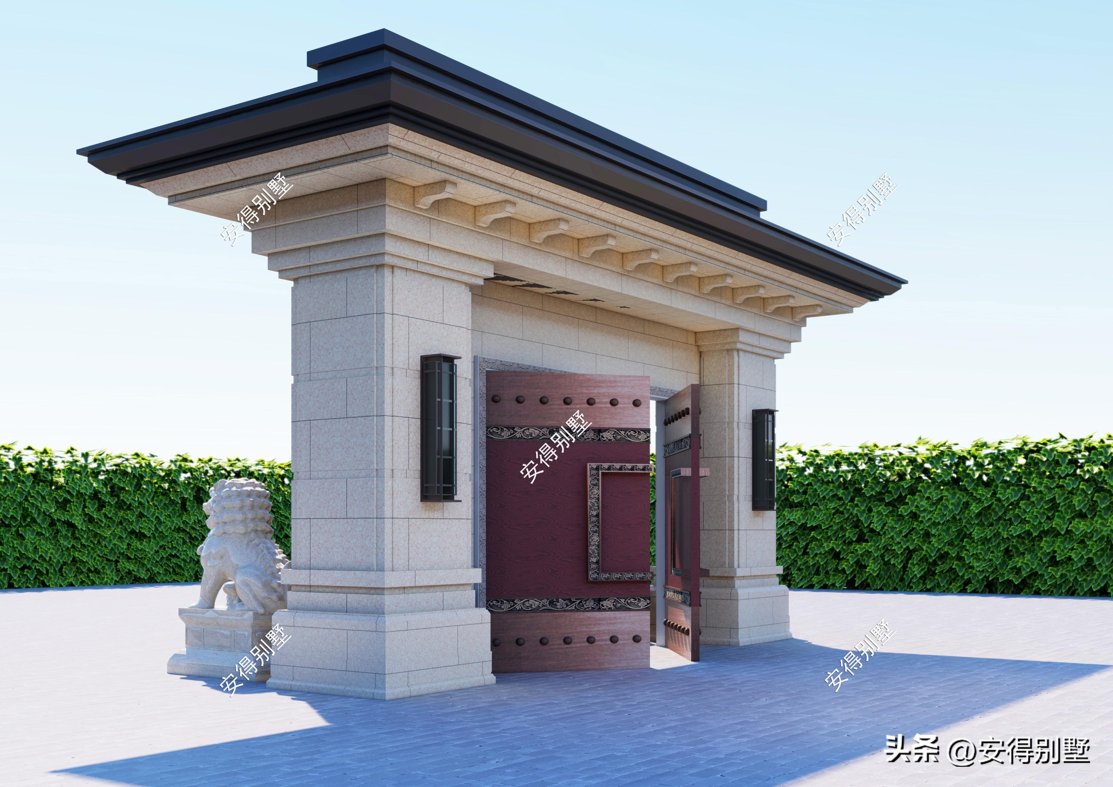 大门样式,6款农村大门款式设计图纸 - 玉三网