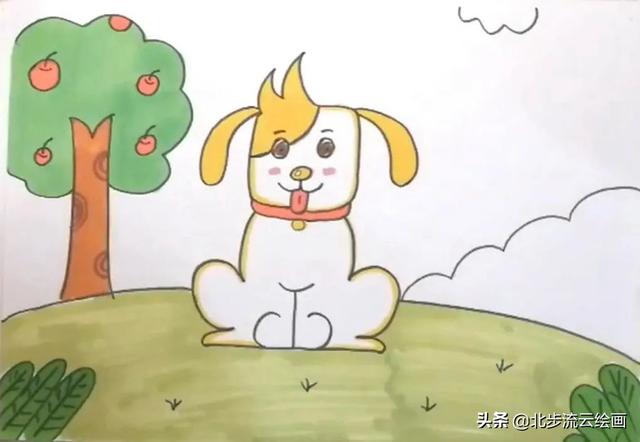 小狗怎么画简笔画，简笔画动物（简单易学的小狗儿童绘画步骤）