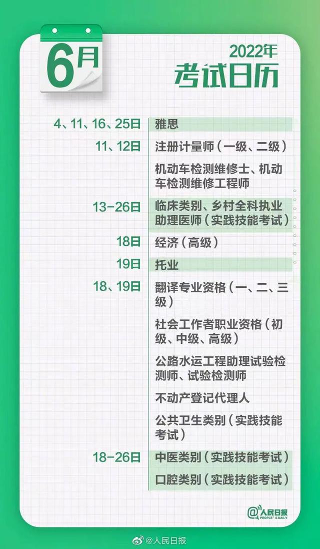 2022年考试时间一览表,2022年建筑类考试时间一览表(2022考试日历来啦) 2022年考试时间一览表,2022年建筑类考试时间一览表(2022考试日历来啦)