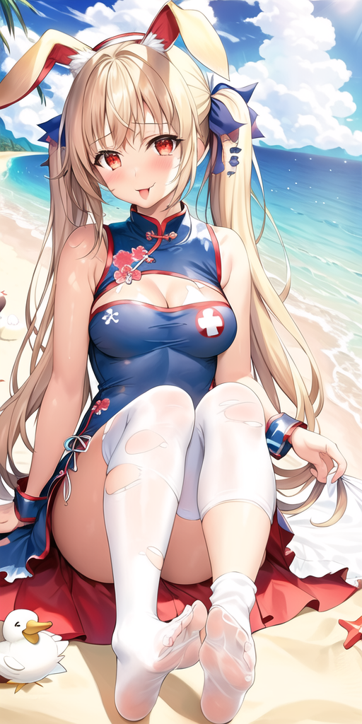 夏天的画怎么画简单又漂亮，夏天简笔画怎么画（AI绘画 海边夏日3）