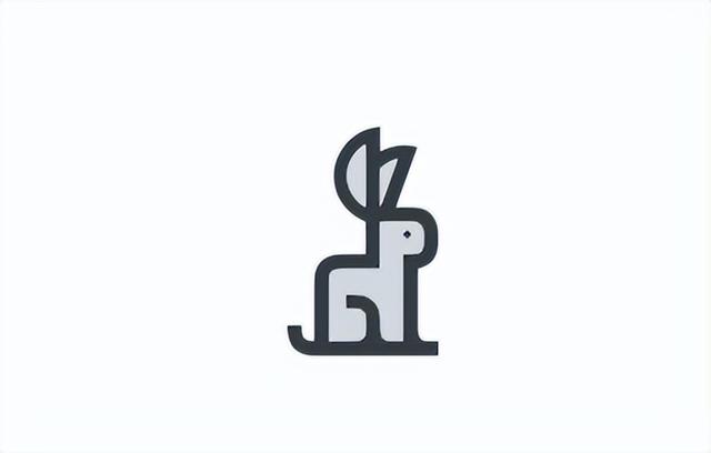 关于兔子元素logo图形设计，一组灵动的兔子元素标志设计