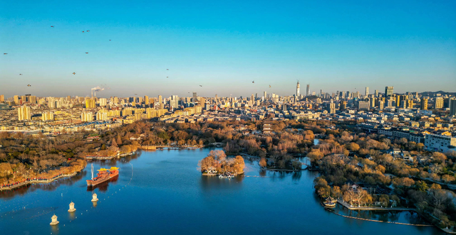 泛舟游湖的散文，枯柳残荷，明湖泛舟