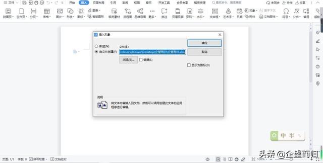 word如何插入文件，word如何插入文件对象（如何把Excel表格完整地插入到Word中）