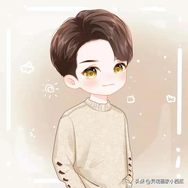 可爱男生动漫头像微信，可爱男生动漫头像（手绘的男士卡通微信头像）