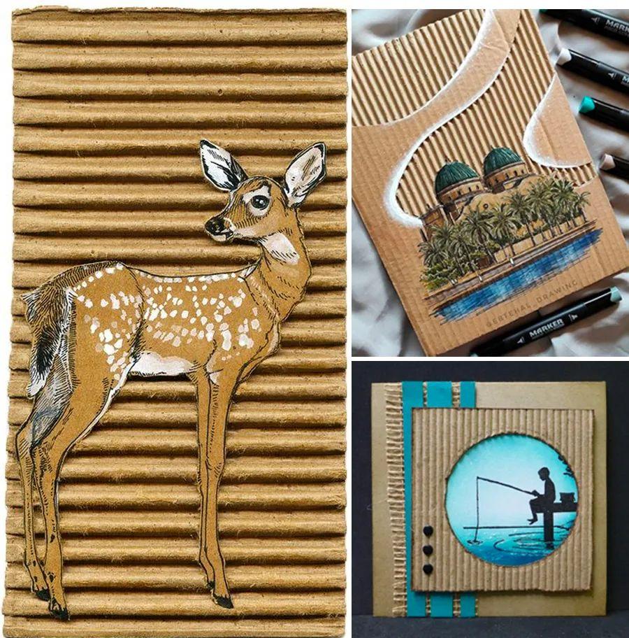 绘画教程准备一张素描纸和一支记号笔在纸上画出北极熊一家注意表现