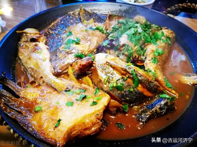 微山哪个饭店的鱼做得好，微山韩庄西岳烧汁碟鱼头