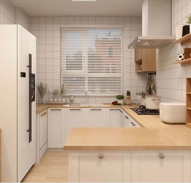 正方形厨房装修效果图图片