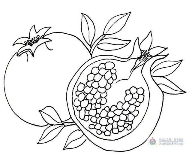 8一9岁适合学什么画，四五岁的孩子适合学什么画（综合创意画红彤彤的石榴）