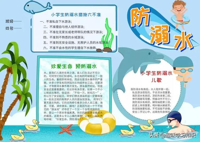 画一张最简单的防溺水手抄报，简单防溺水手抄报怎么画（防溺水安全教育小报大全）