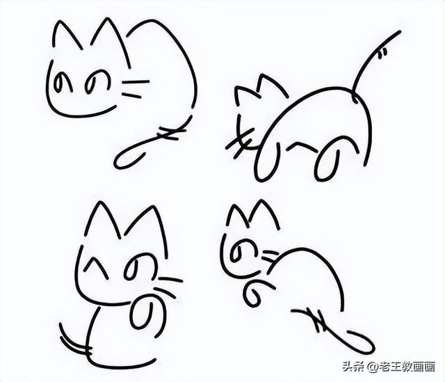 怎么画小女孩简单又漂亮,可爱的女孩怎么画(50个画猫咪的简笔画)