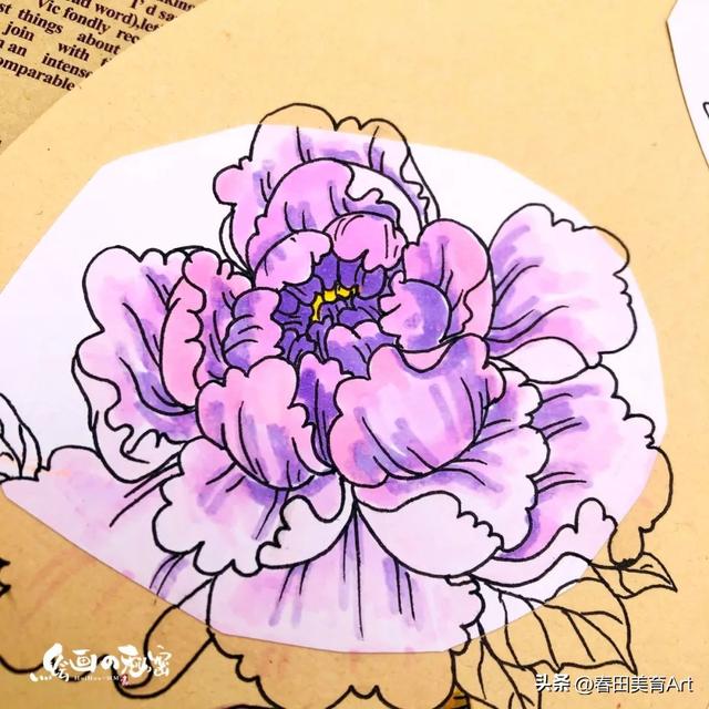 6到8岁的儿童画教程花，教程丨少儿美术课程《牡丹》