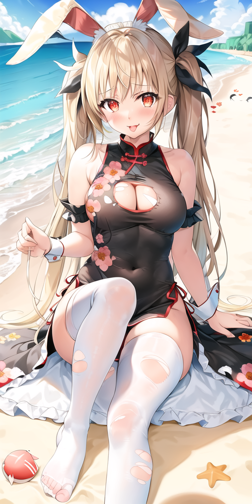 夏天的画怎么画简单又漂亮，夏天简笔画怎么画（AI绘画 海边夏日3）