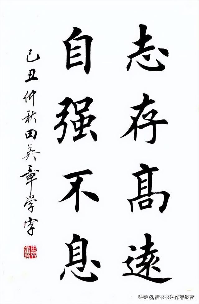 毛笔字作品有哪些，毛笔字作品欣赏图片（田英章毛笔楷书欣赏）