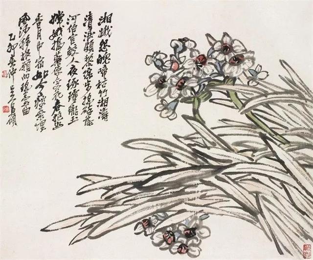 吴昌硕作品欣赏，吴昌硕晚年的花鸟册页欣赏（腕底风雷——吴昌硕书画200幅超高清合集）