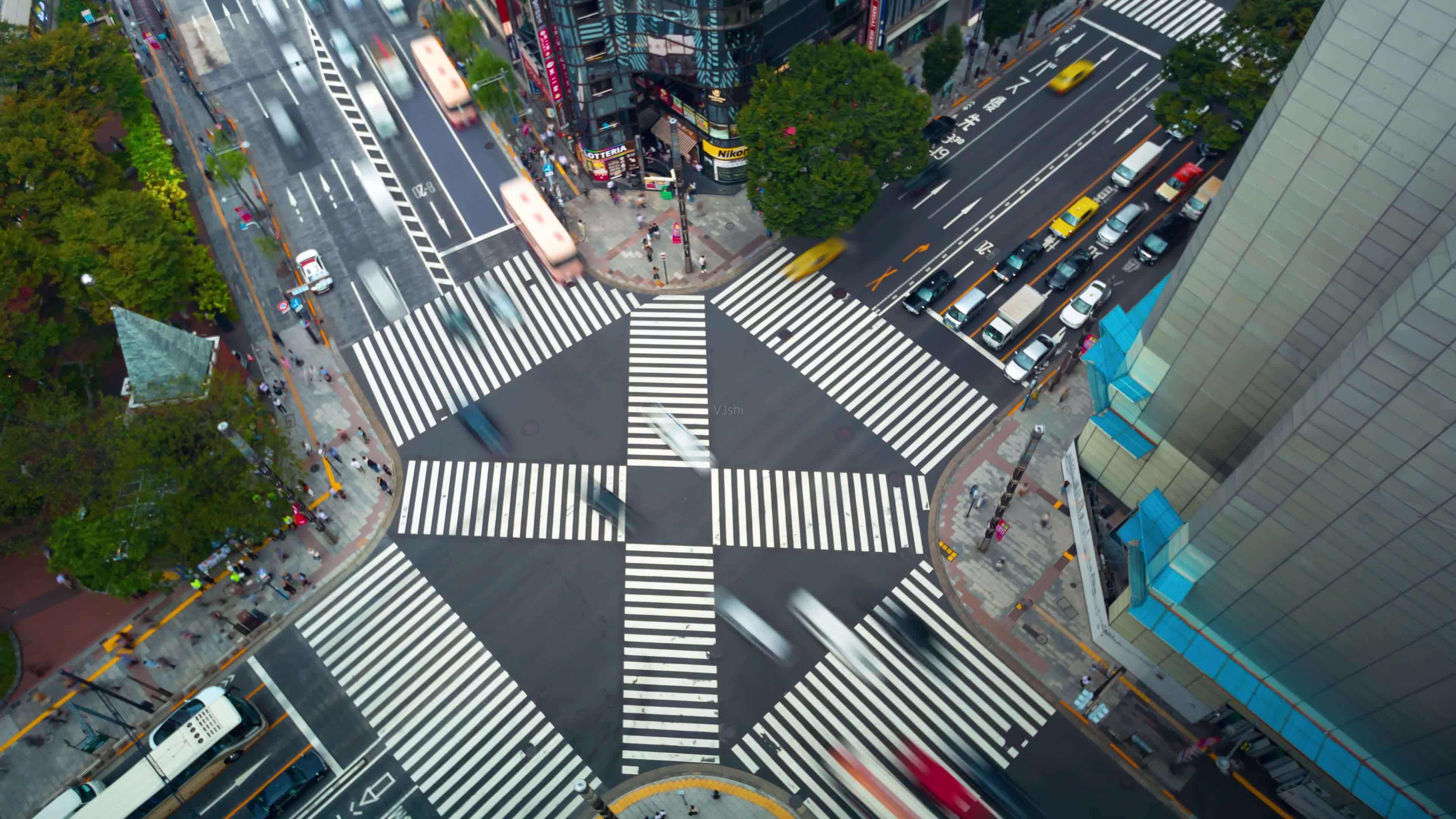 十字路口街景唯美图片图片