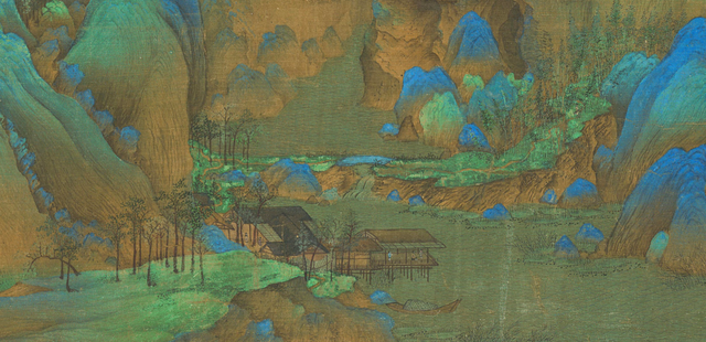 王希孟千里江山图，千里江山图王希孟的传世名作（王希孟《千里江山图》）