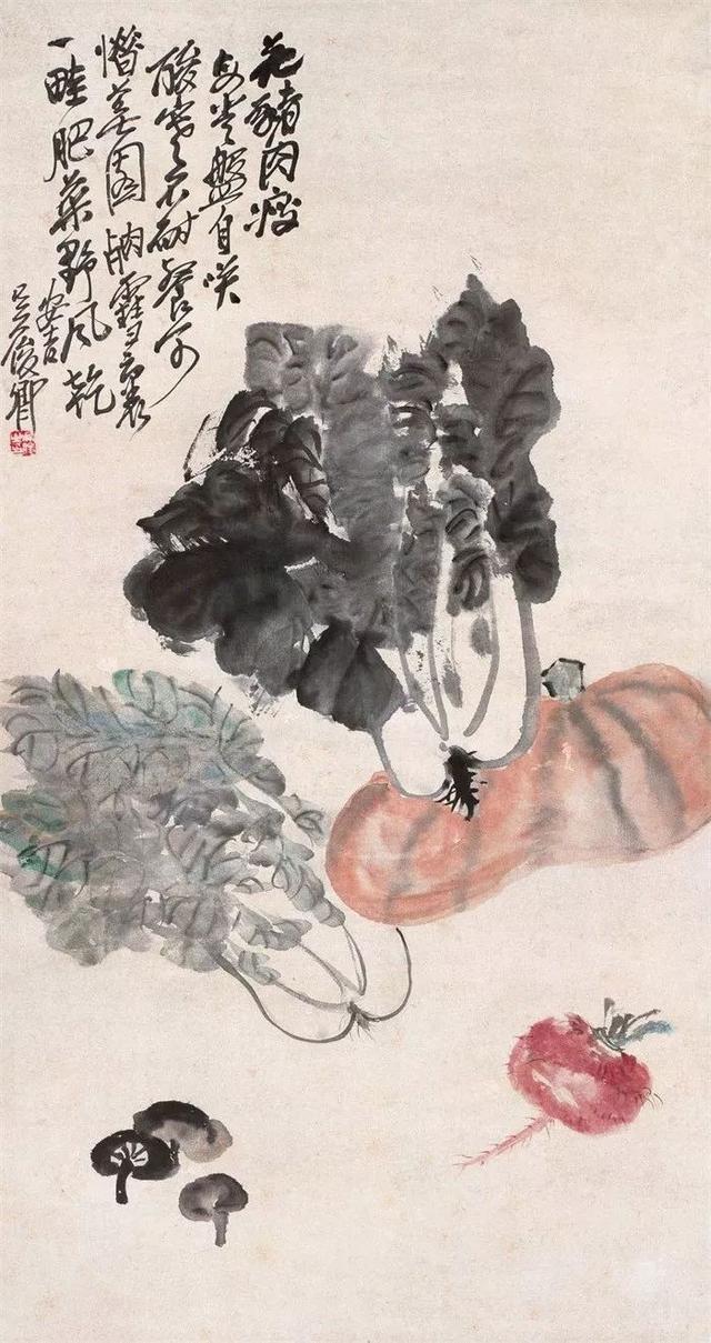 吴昌硕作品欣赏，吴昌硕晚年的花鸟册页欣赏（腕底风雷——吴昌硕书画200幅超高清合集）