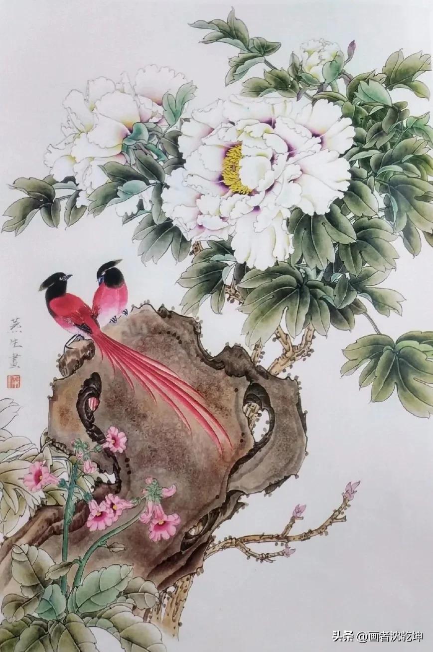 梁燕生工笔花鸟精品欣赏