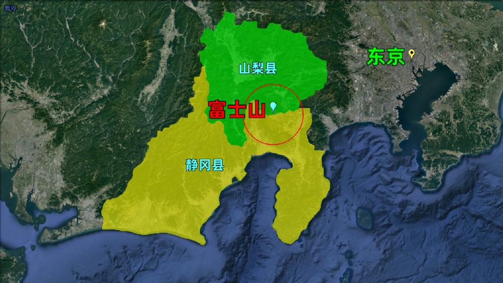 富士山在哪里？位于日本本州岛中南部