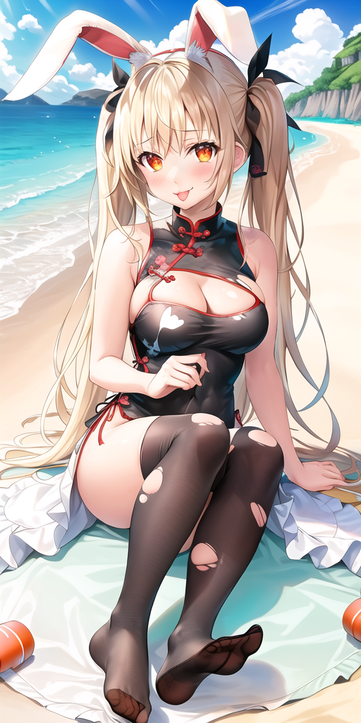 夏天的画怎么画简单又漂亮，夏天简笔画怎么画（AI绘画 海边夏日3）
