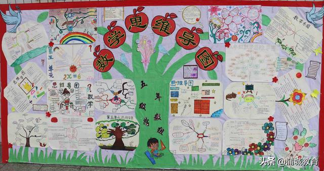 数学小报四年级下册，四年级下册数学小报（蒲城县南街小学开展数学手抄报展示活动）