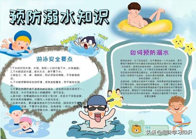 画一张最简单的防溺水手抄报，简单防溺水手抄报怎么画（防溺水安全教育小报大全）