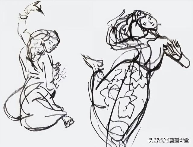 叶浅予速写手稿，叶浅予老先生的传神速写手稿