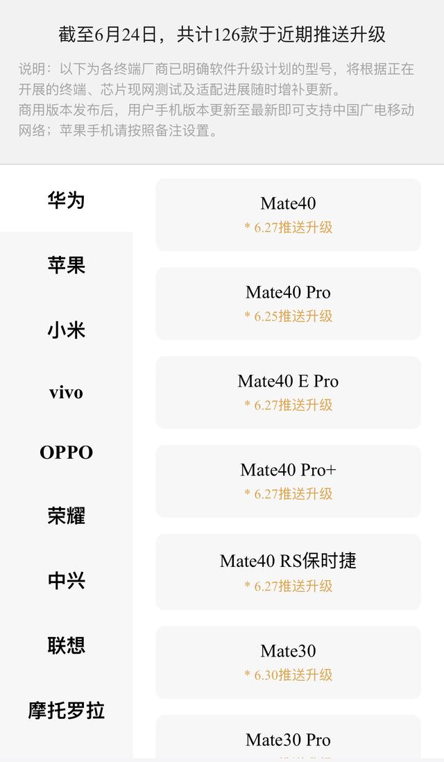 国内5g信号覆盖范围，广电公布网络适配型号