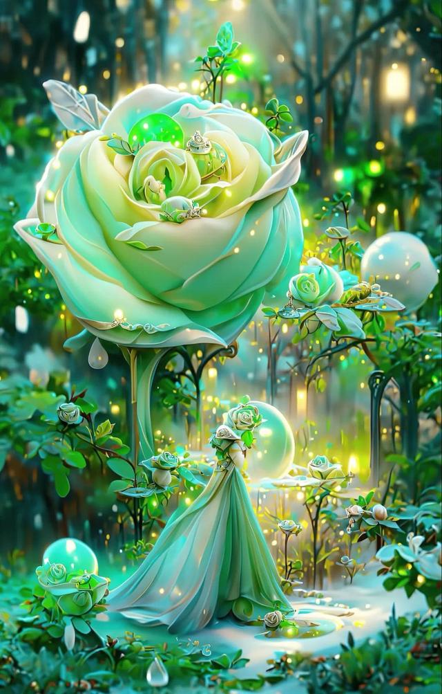 绿玫瑰花语是什么，绿玫瑰代表什么绿玫瑰花语是什么（绿色玫瑰～不老的爱情）