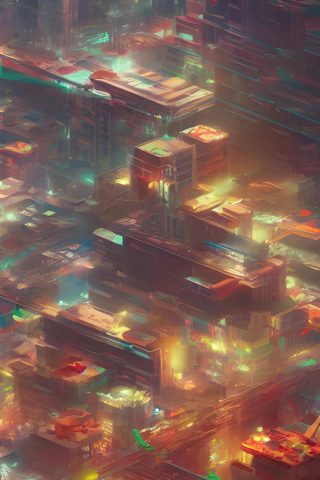 未来世界儿童画，未来世界的儿童画怎么画（看Ai绘画寻找灵感《未来广东》）