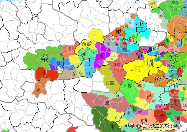 春秋战国时期地图，春秋战国局势图（春秋最详细地图）