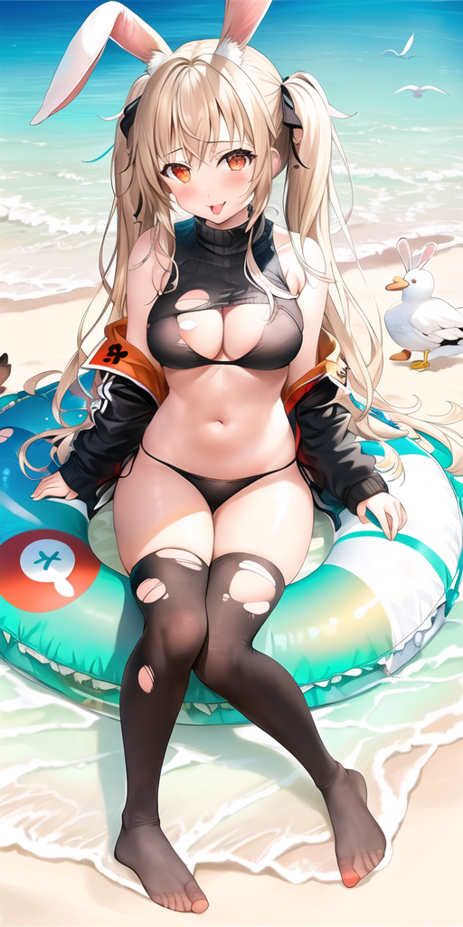夏天的画怎么画简单又漂亮，夏天简笔画怎么画（AI绘画 海边夏日3）