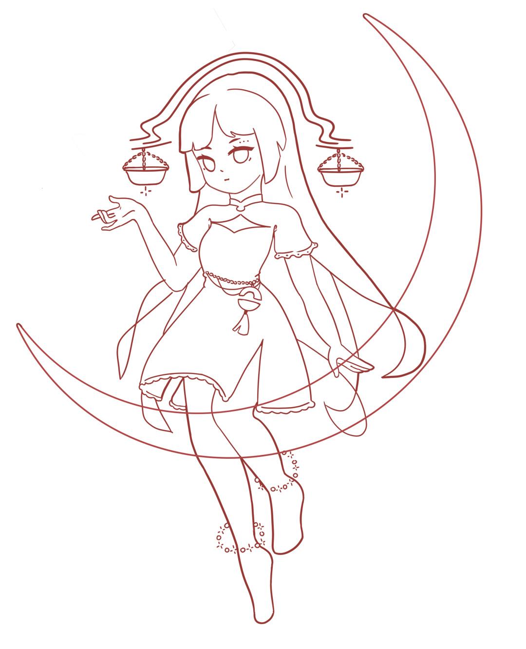 画***美的天秤座公主,磨金石插画分享十二星座小姐姐谁***美 - 玉三网